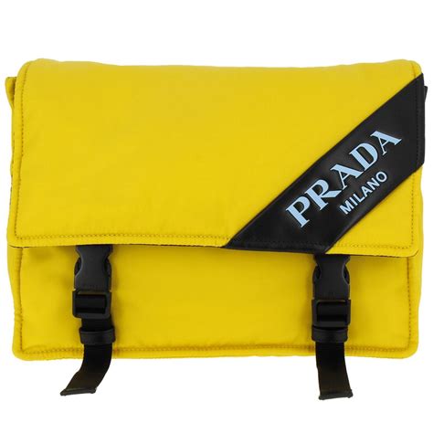 Borse uomo Prada in Pelle Giallo 